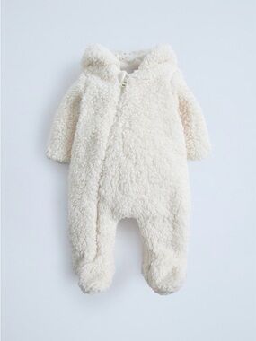 Zara Sherpa Hooded One-Piece for Baby